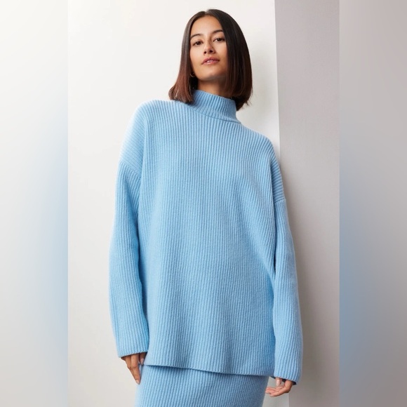 Suboo Isla Oversized Sweater Light Blue 45326 - Picture 1 of 14